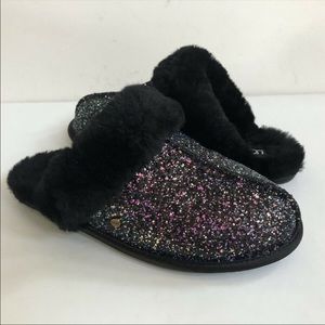 ugg slippers black glitter
